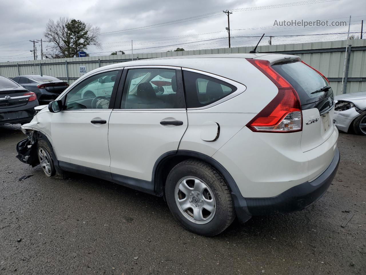 2013 Honda Cr-v Lx White vin: 5J6RM3H30DL015446