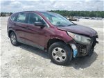 2013 Honda Cr-v Lx Burgundy vin: 5J6RM3H30DL034840