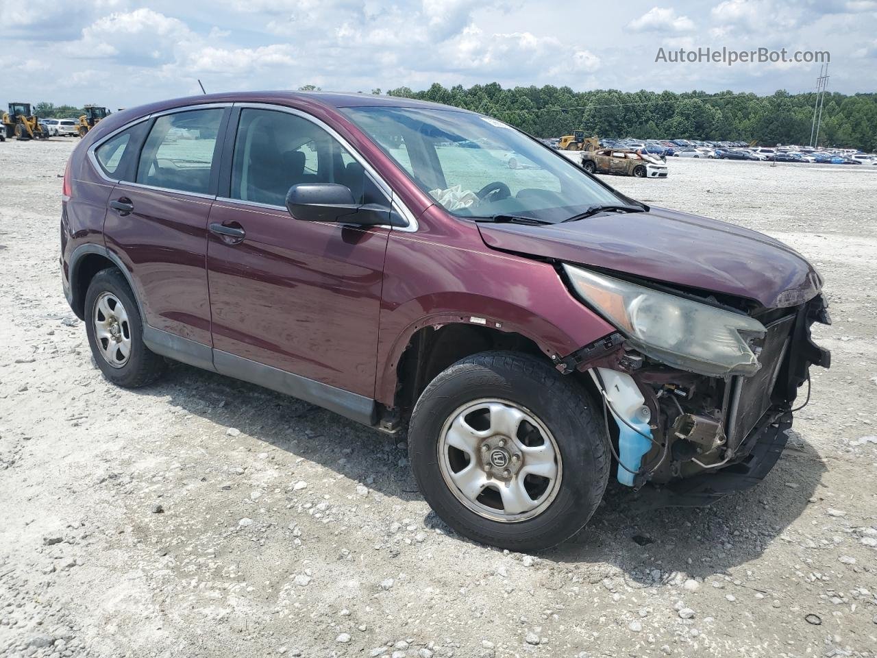 2013 Honda Cr-v Lx Burgundy vin: 5J6RM3H30DL034840