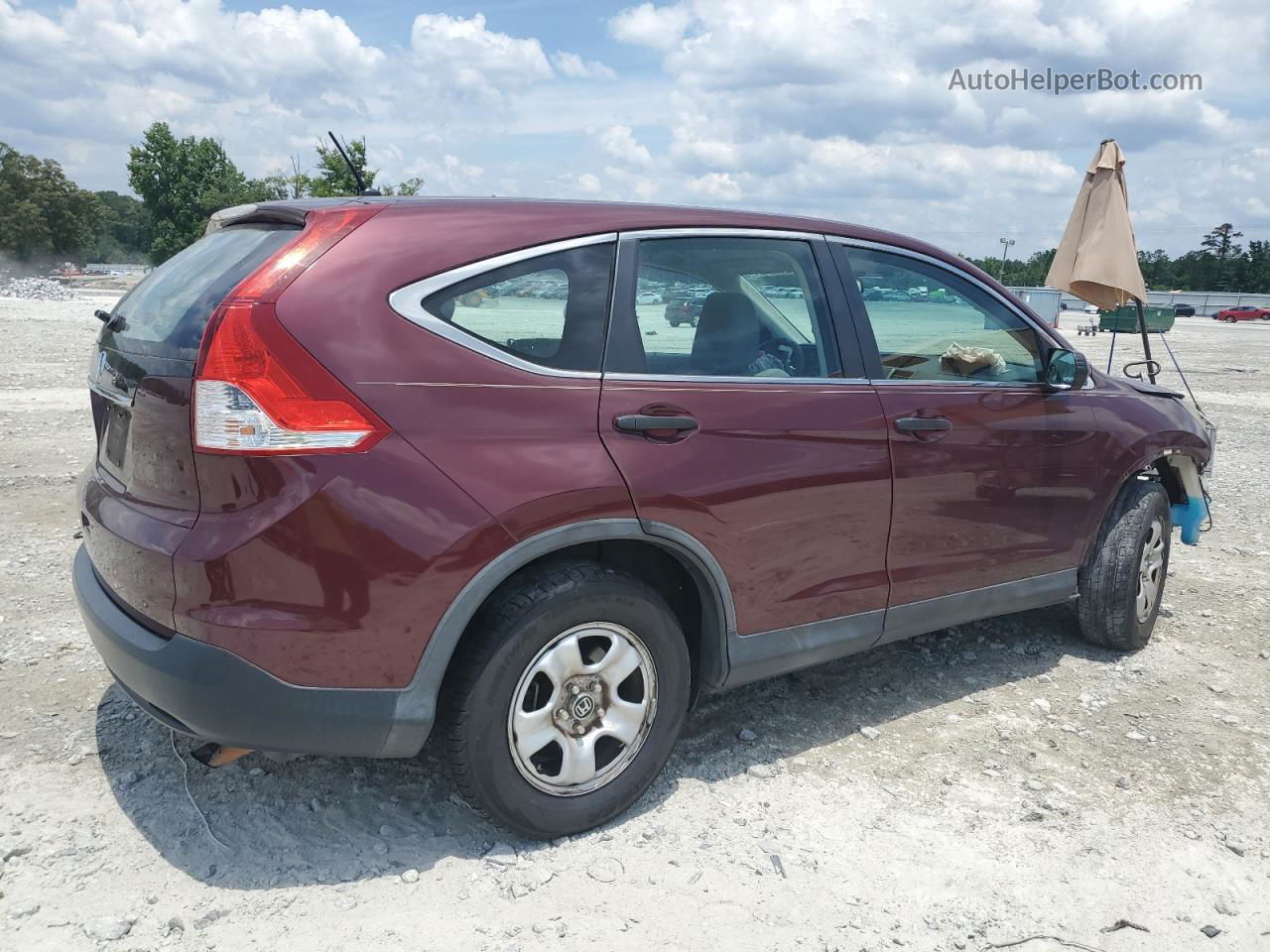 2013 Honda Cr-v Lx Burgundy vin: 5J6RM3H30DL034840