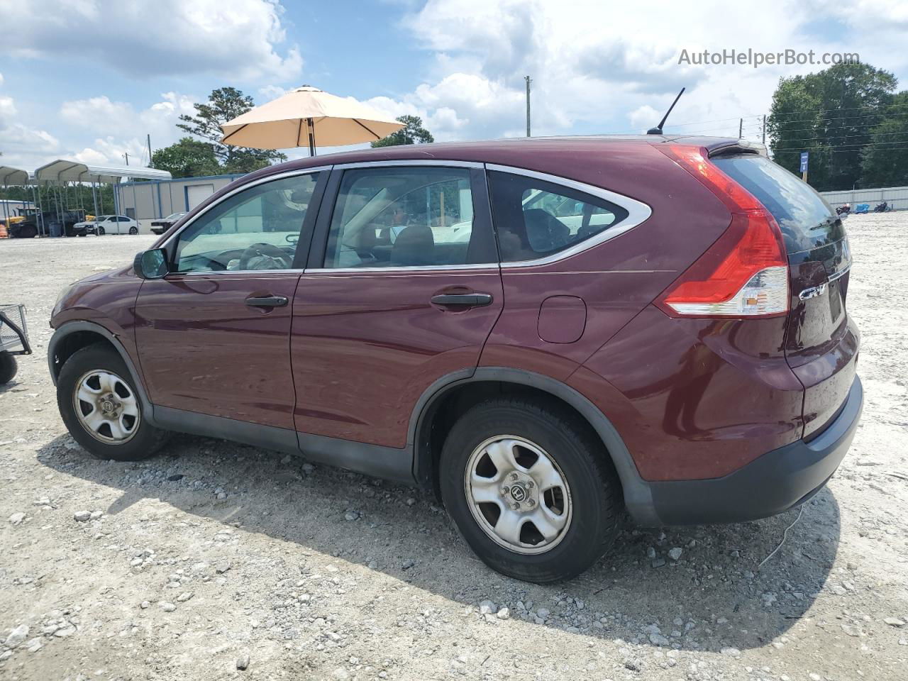 2013 Honda Cr-v Lx Burgundy vin: 5J6RM3H30DL034840