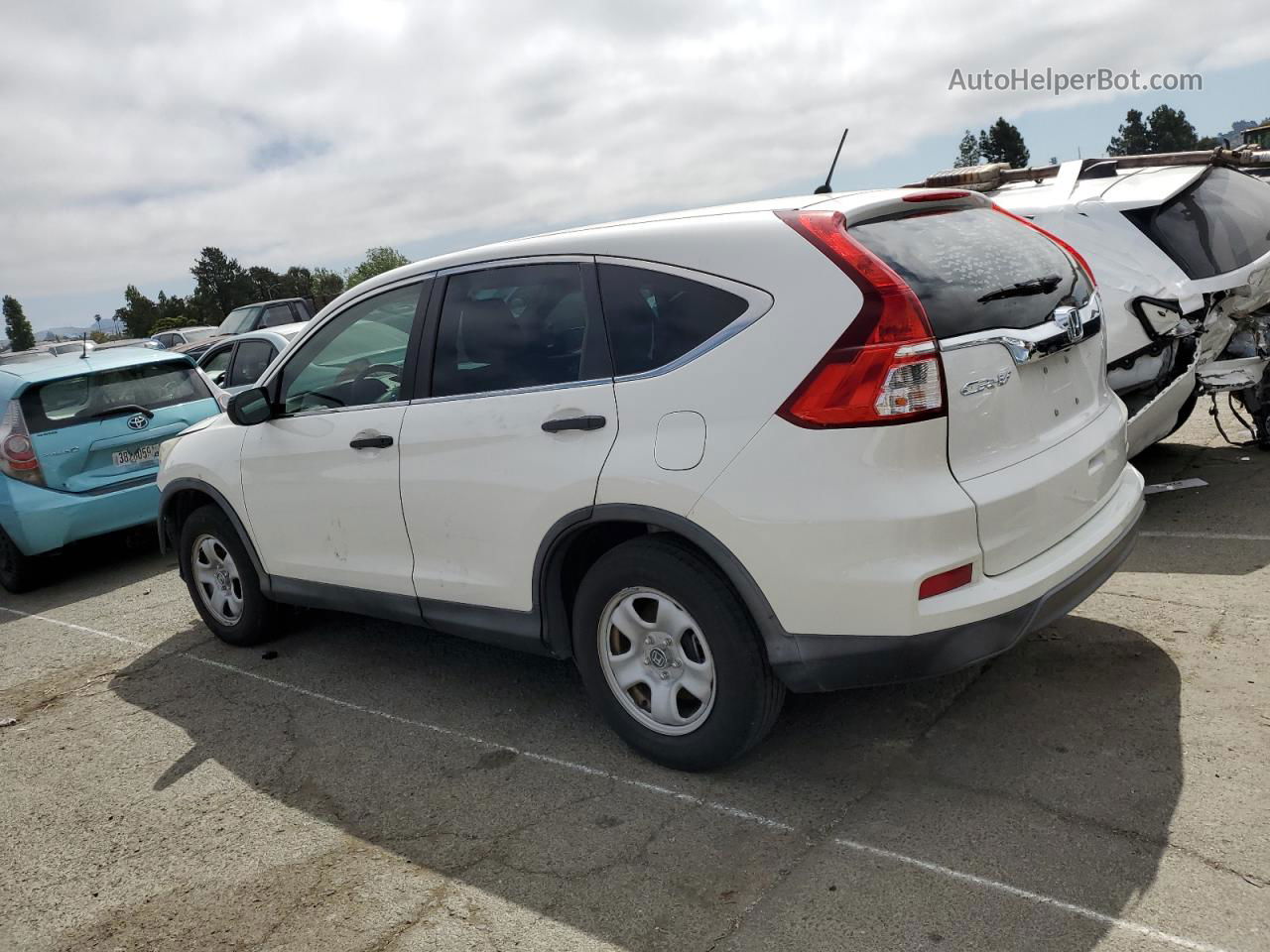 2016 Honda Cr-v Lx White vin: 5J6RM3H30GL018108