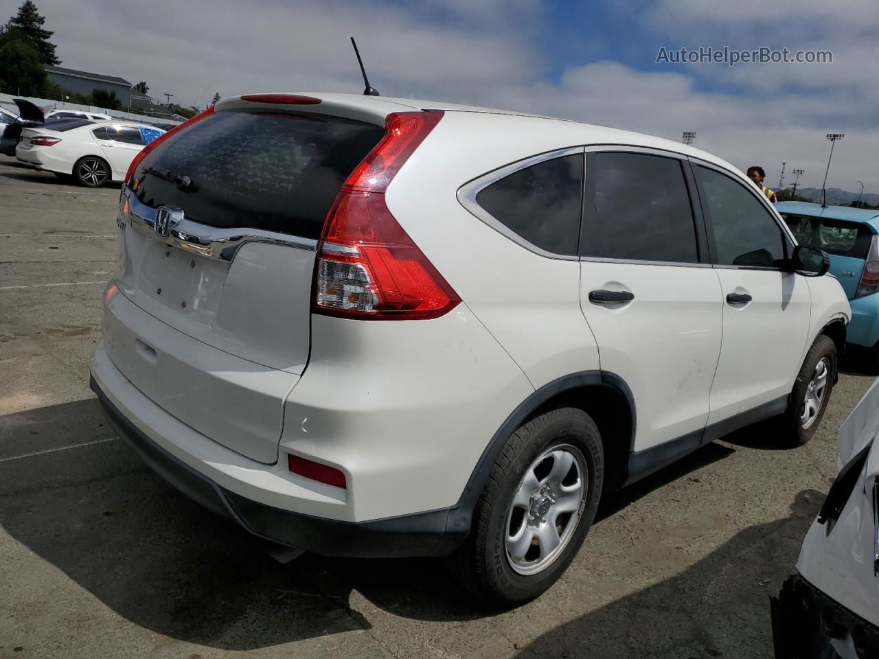 2016 Honda Cr-v Lx White vin: 5J6RM3H30GL018108