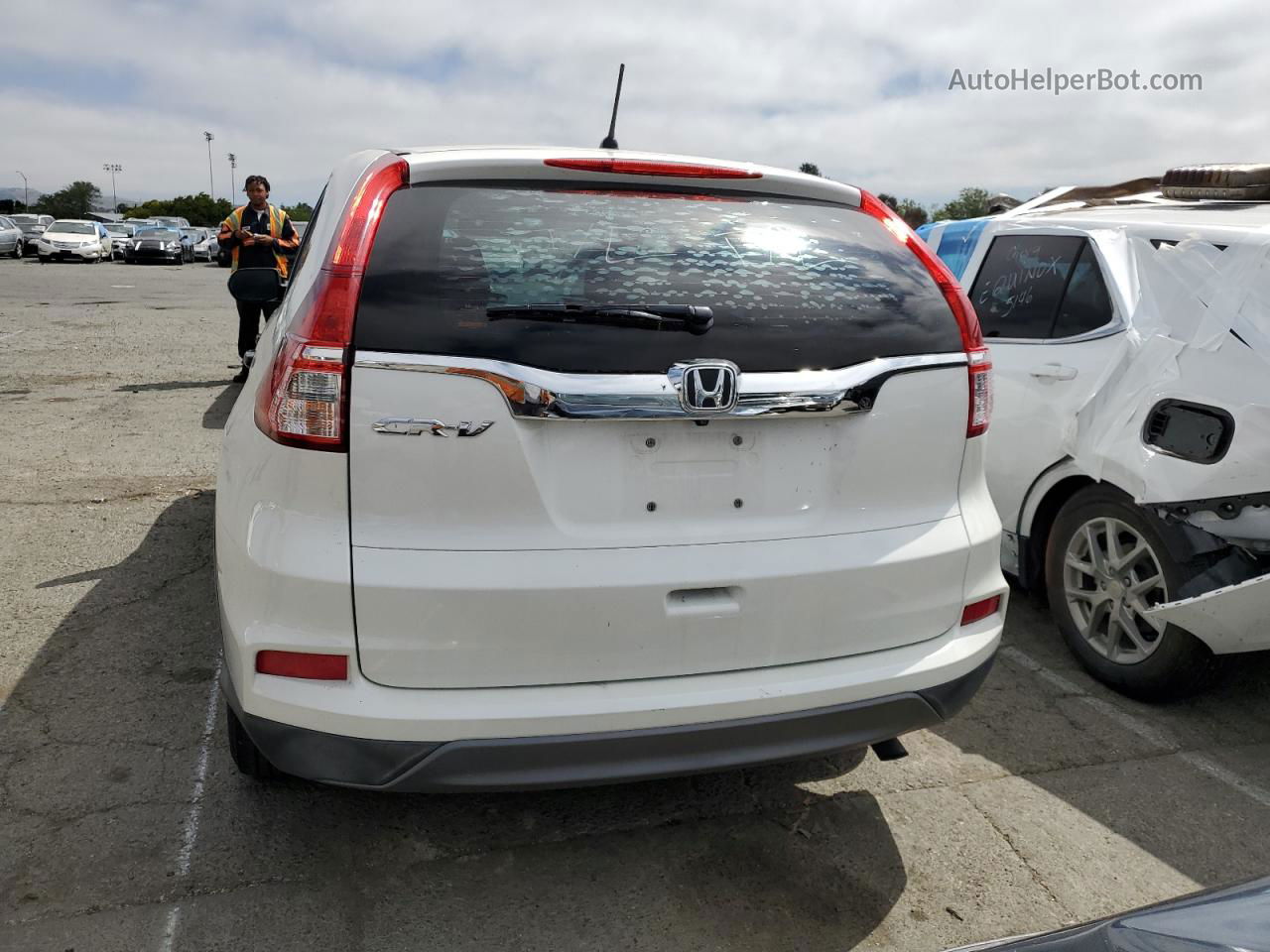 2016 Honda Cr-v Lx White vin: 5J6RM3H30GL018108