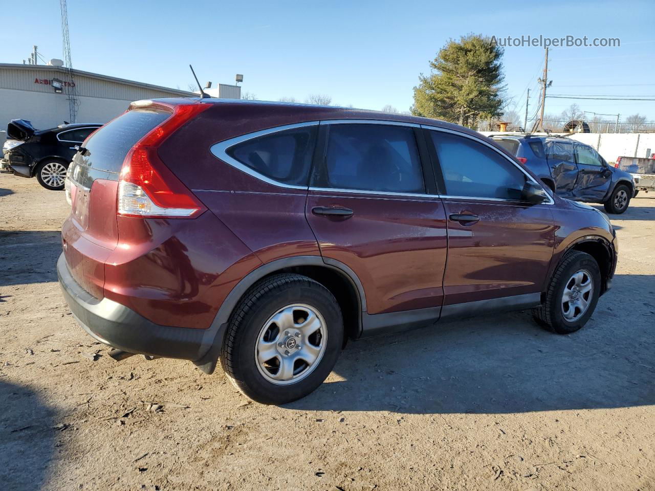 2012 Honda Cr-v Lx Maroon vin: 5J6RM3H32CL031016