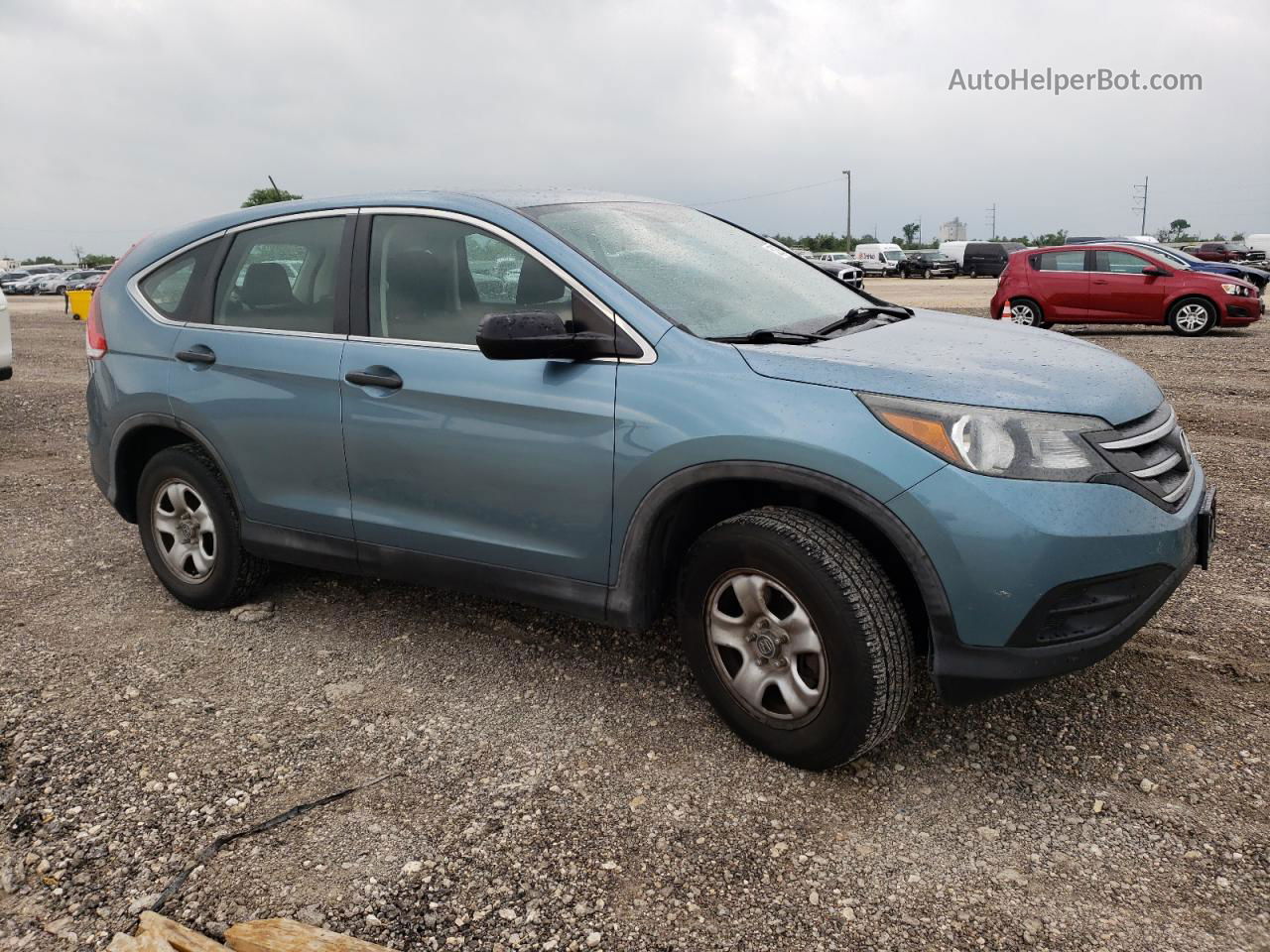 2013 Honda Cr-v Lx Blue vin: 5J6RM3H32DL030062