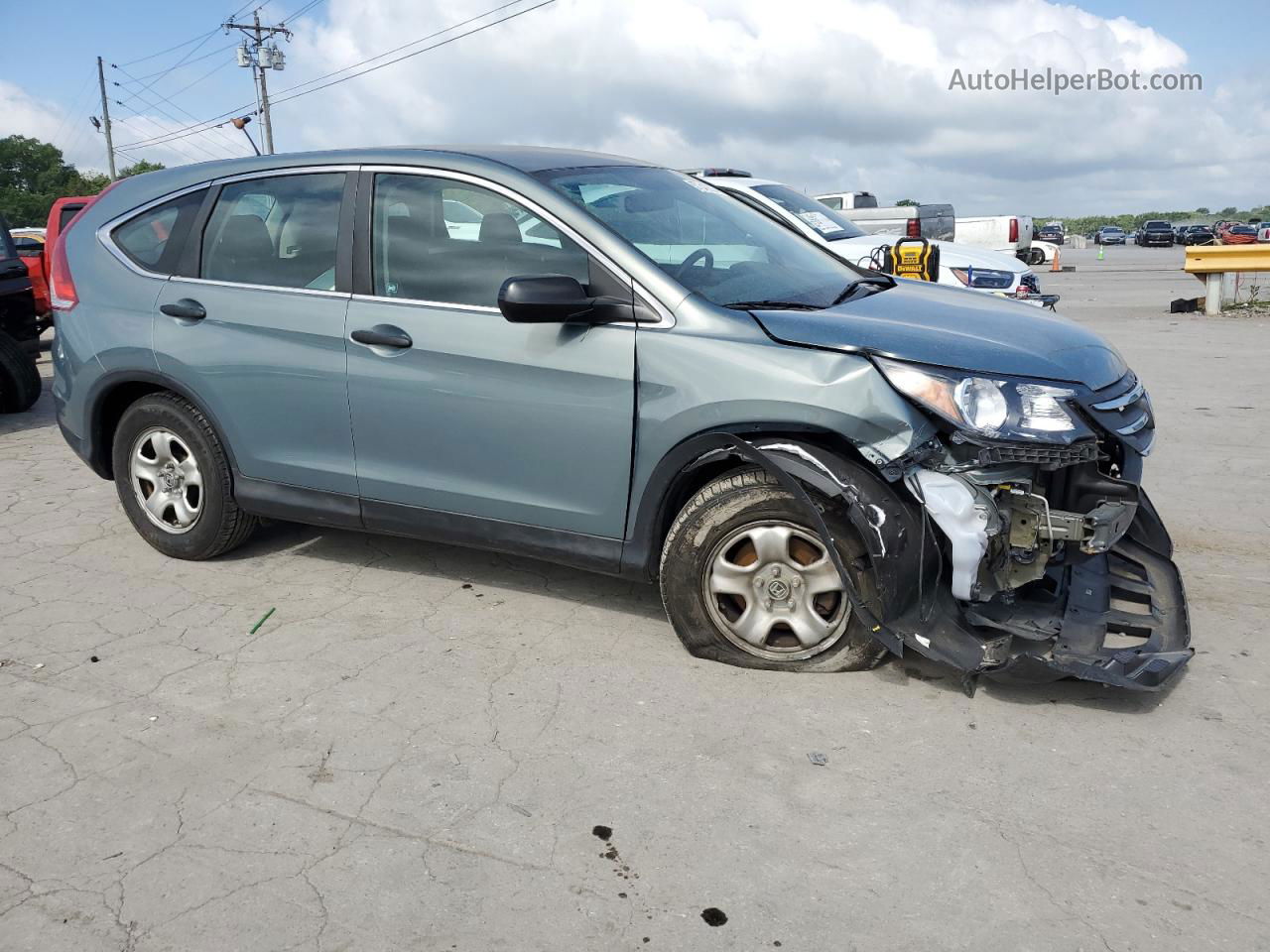 2012 Honda Cr-v Lx Blue vin: 5J6RM3H33CL032126