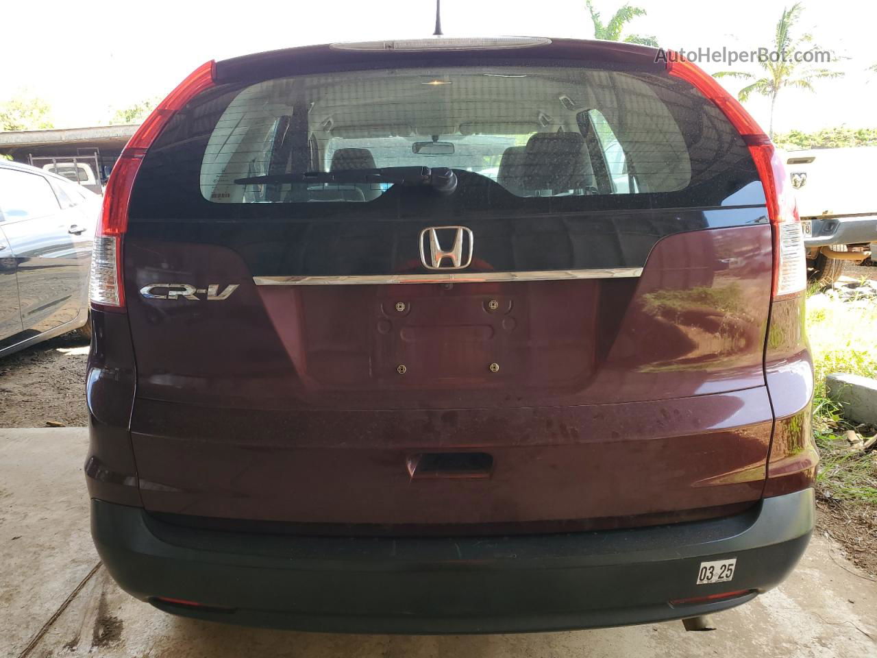 2012 Honda Cr-v Lx Maroon vin: 5J6RM3H33CL040324