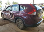 2012 Honda Cr-v Lx Maroon vin: 5J6RM3H33CL040324