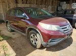 2012 Honda Cr-v Lx Maroon vin: 5J6RM3H33CL040324