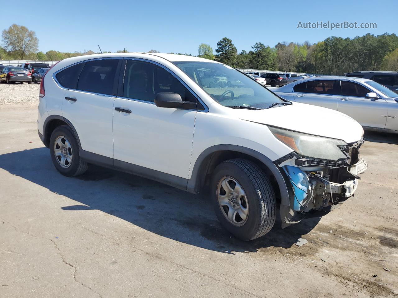 2012 Honda Cr-v Lx White vin: 5J6RM3H35CL026893