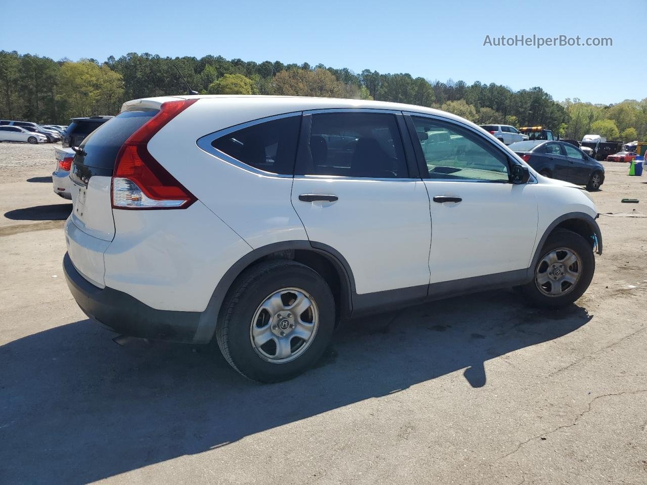 2012 Honda Cr-v Lx White vin: 5J6RM3H35CL026893