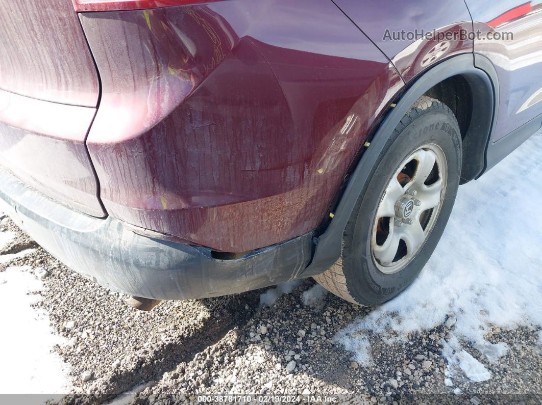 2012 Honda Cr-v Lx Maroon vin: 5J6RM3H35CL036615