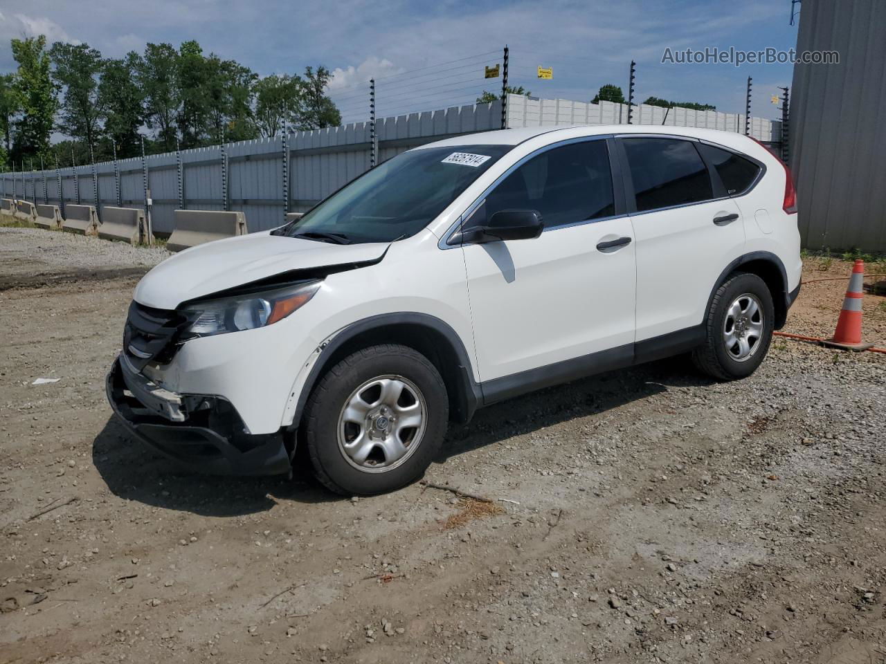 2012 Honda Cr-v Lx White vin: 5J6RM3H35CL041278