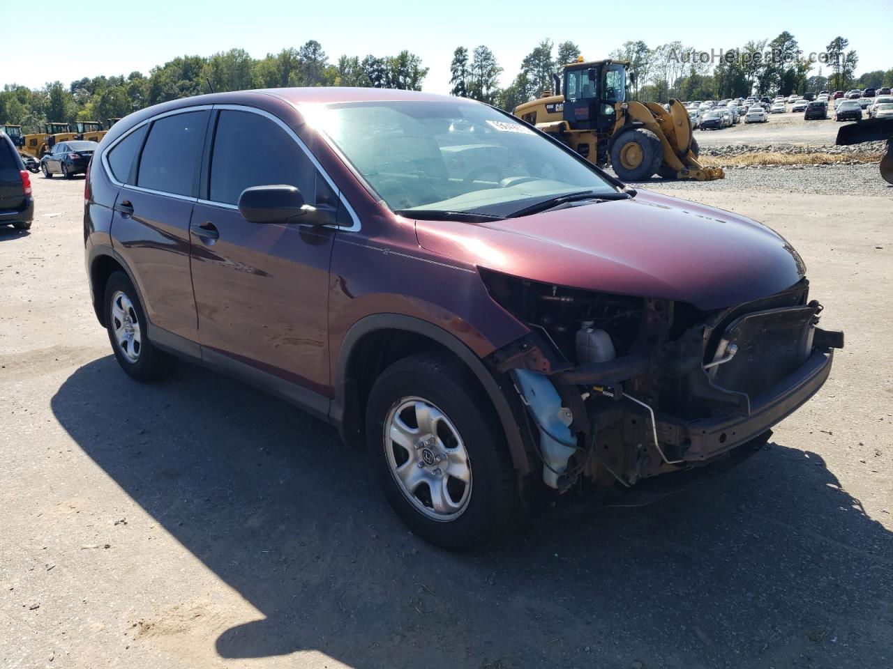 2013 Honda Cr-v Lx Burgundy vin: 5J6RM3H35DL035370