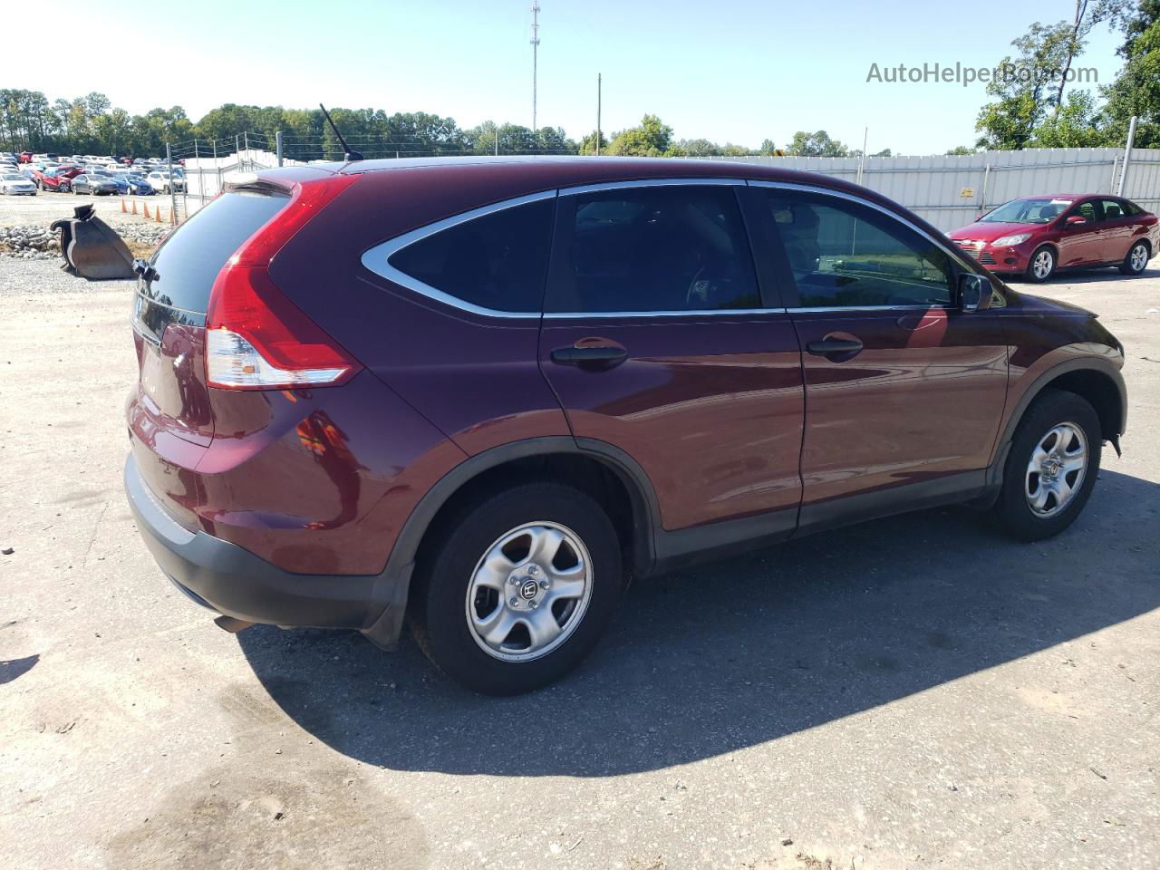 2013 Honda Cr-v Lx Burgundy vin: 5J6RM3H35DL035370