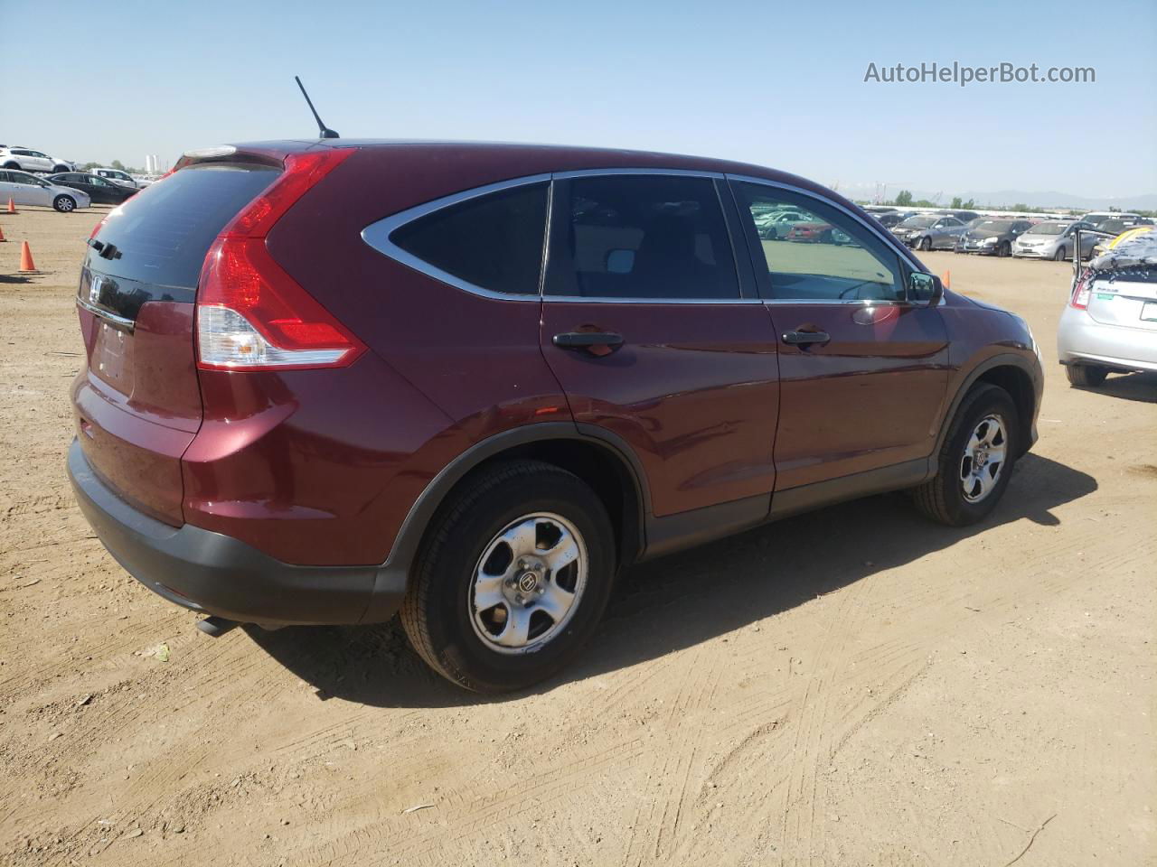 2013 Honda Cr-v Lx Maroon vin: 5J6RM3H35DL045770