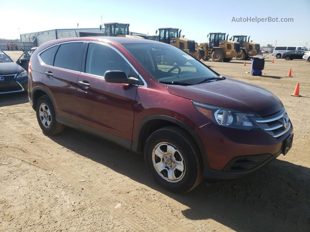 2013 Honda Cr-v Lx Maroon vin: 5J6RM3H35DL045770