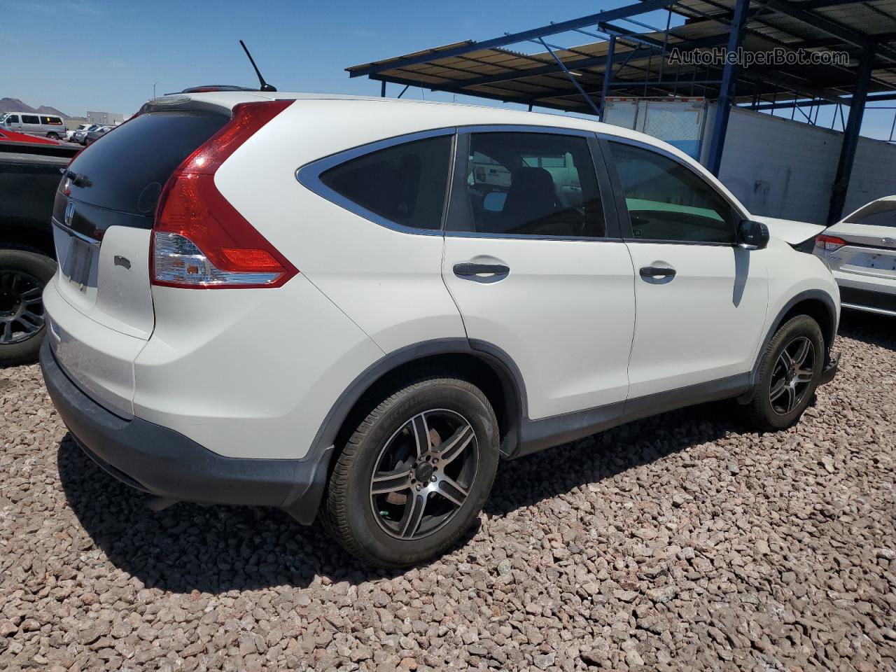 2013 Honda Cr-v Lx White vin: 5J6RM3H36DL023812