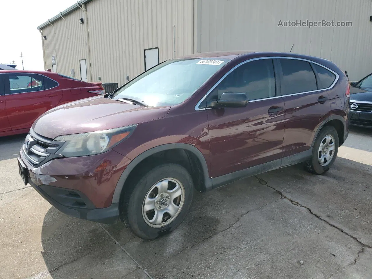 2013 Honda Cr-v Lx Burgundy vin: 5J6RM3H36DL025169