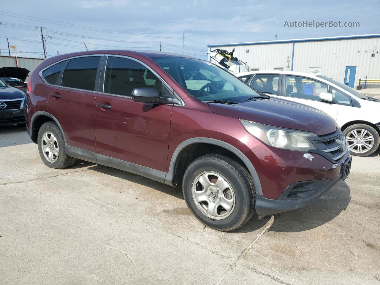 2013 Honda Cr-v Lx Burgundy vin: 5J6RM3H36DL025169