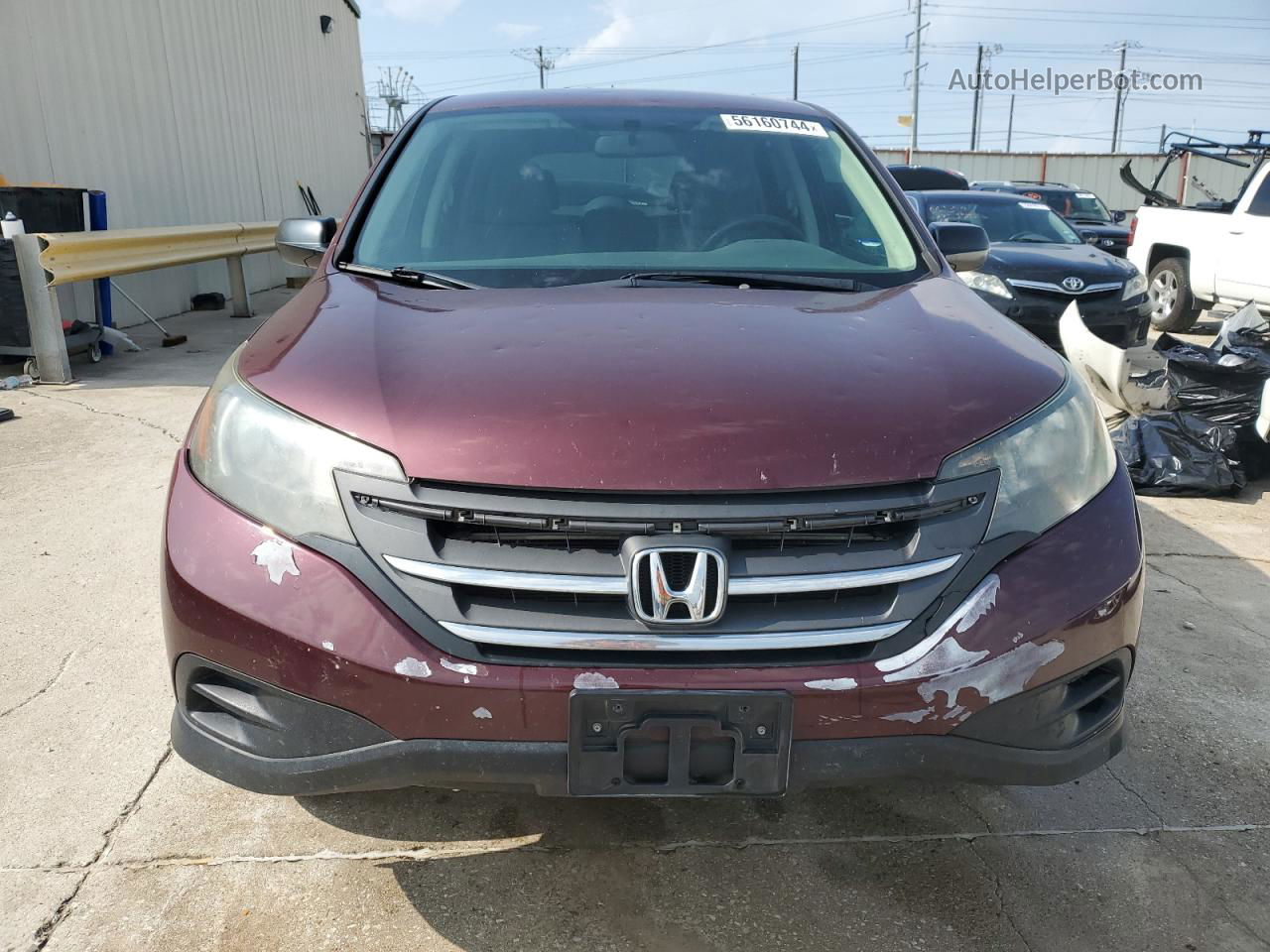 2013 Honda Cr-v Lx Burgundy vin: 5J6RM3H36DL025169