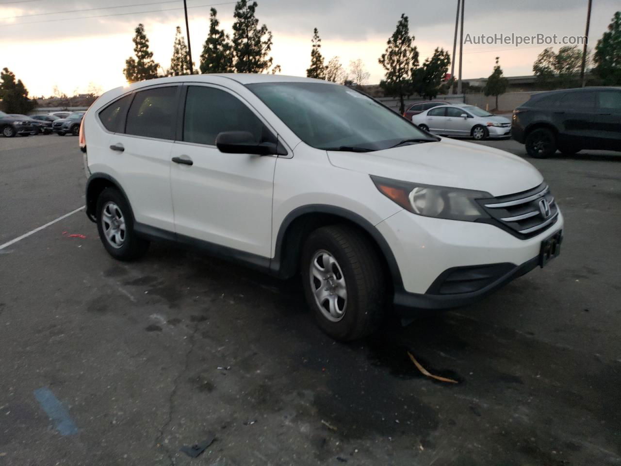 2013 Honda Cr-v Lx White vin: 5J6RM3H36DL037113