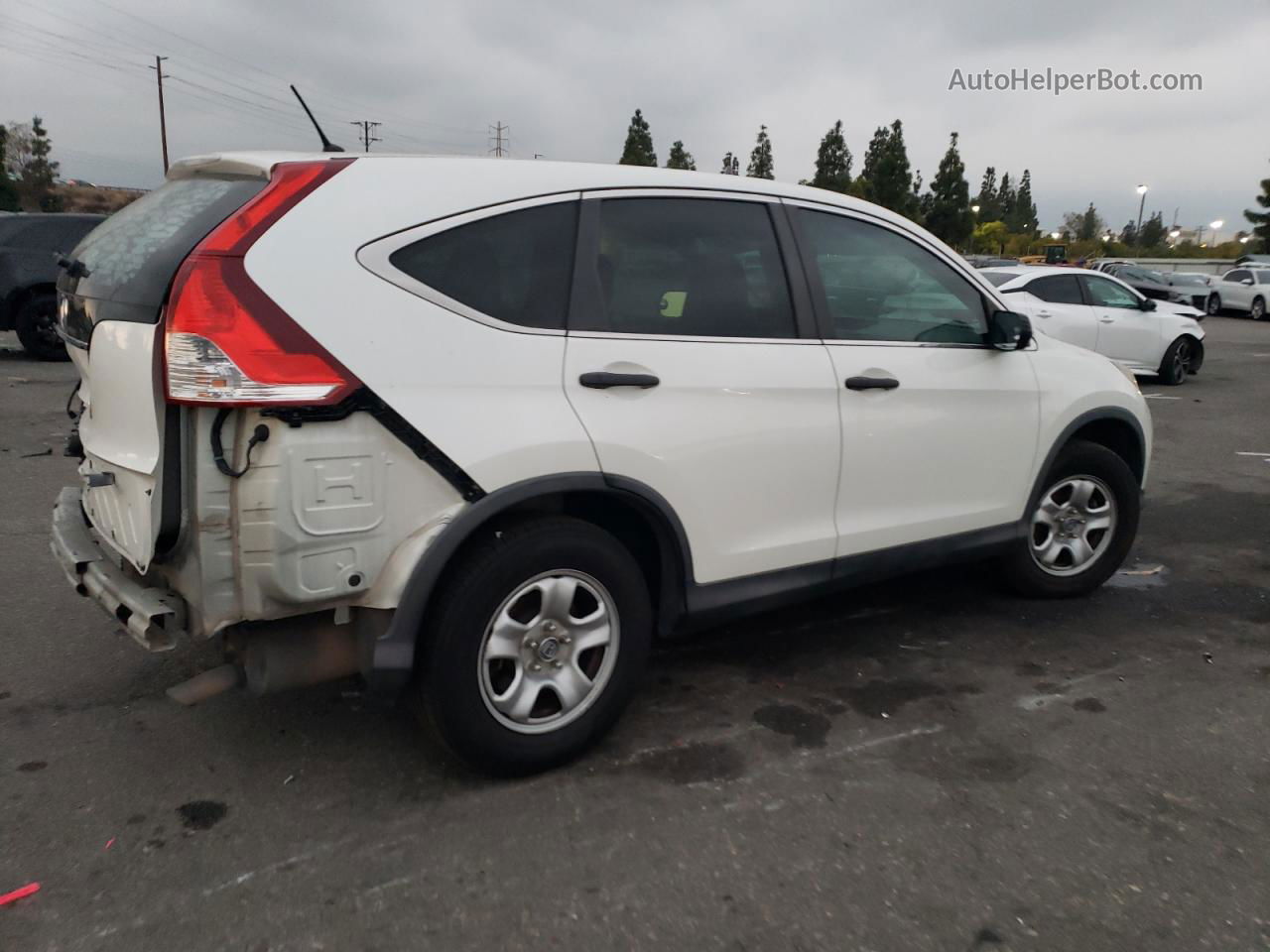 2013 Honda Cr-v Lx White vin: 5J6RM3H36DL037113