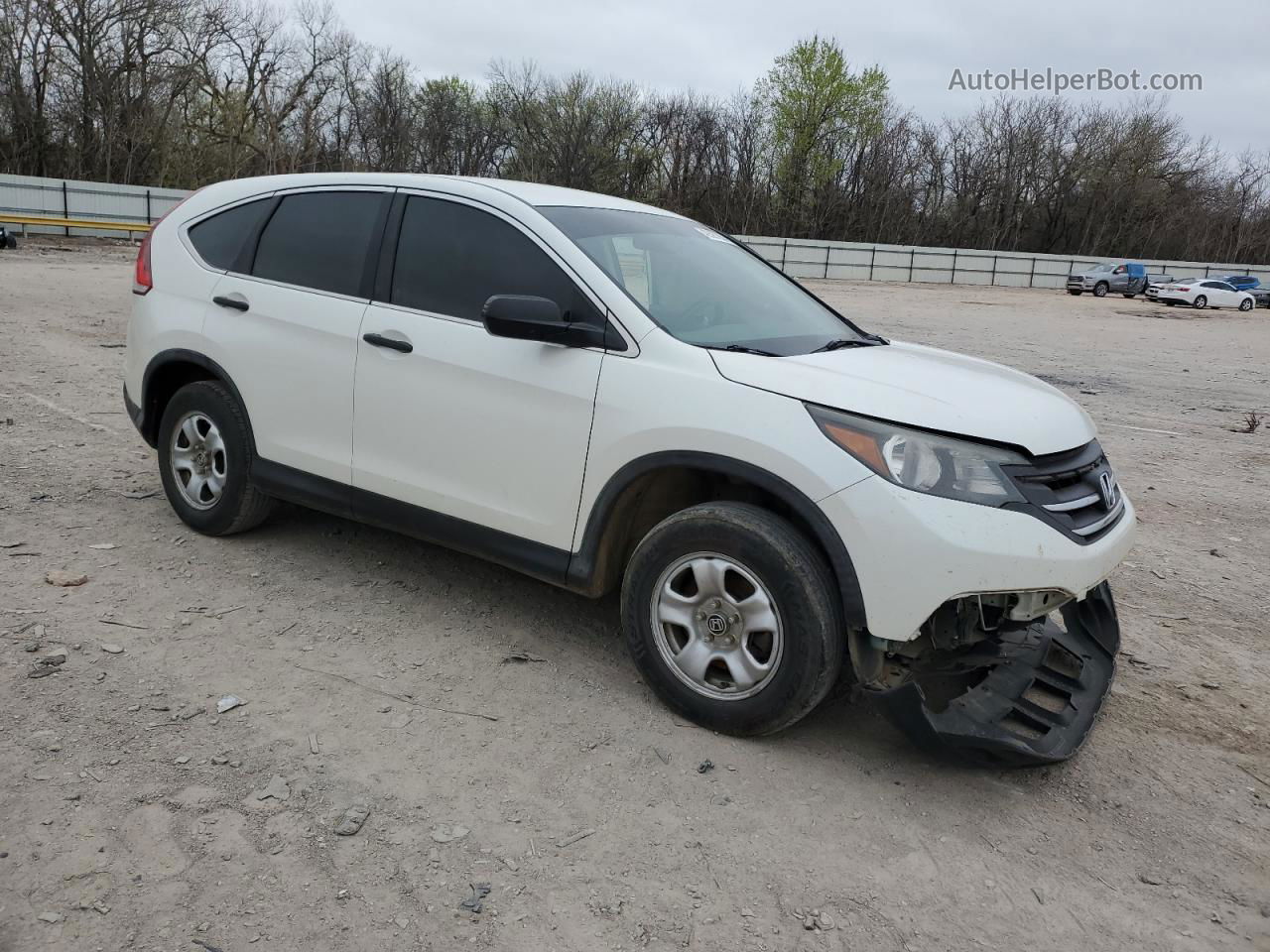 2013 Honda Cr-v Lx White vin: 5J6RM3H36DL038679