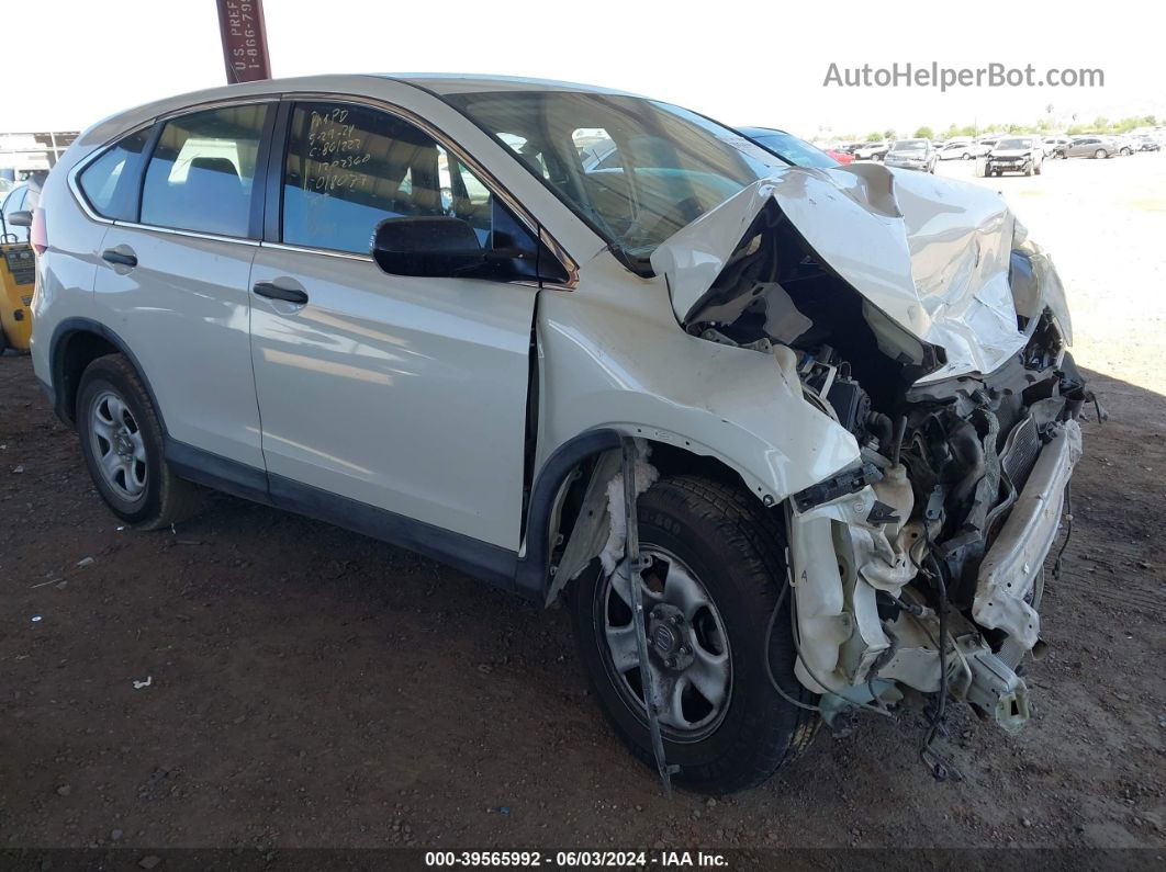 2015 Honda Cr-v Lx White vin: 5J6RM3H36FL018077