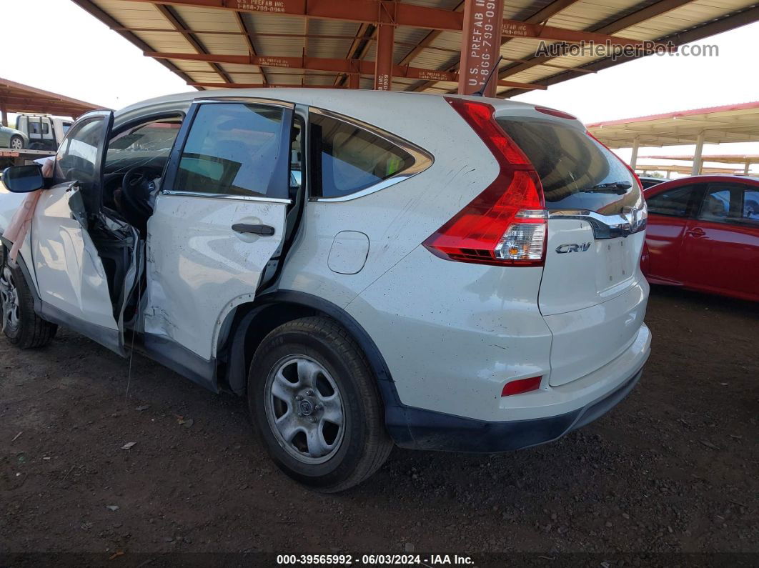 2015 Honda Cr-v Lx White vin: 5J6RM3H36FL018077