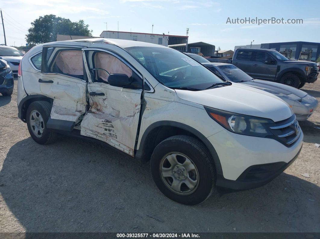 2012 Honda Cr-v Lx White vin: 5J6RM3H37CL012090