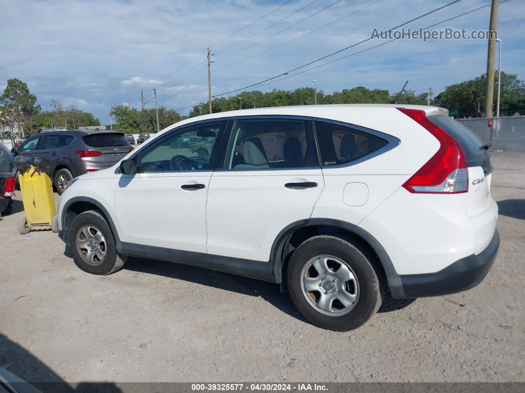 2012 Honda Cr-v Lx White vin: 5J6RM3H37CL012090