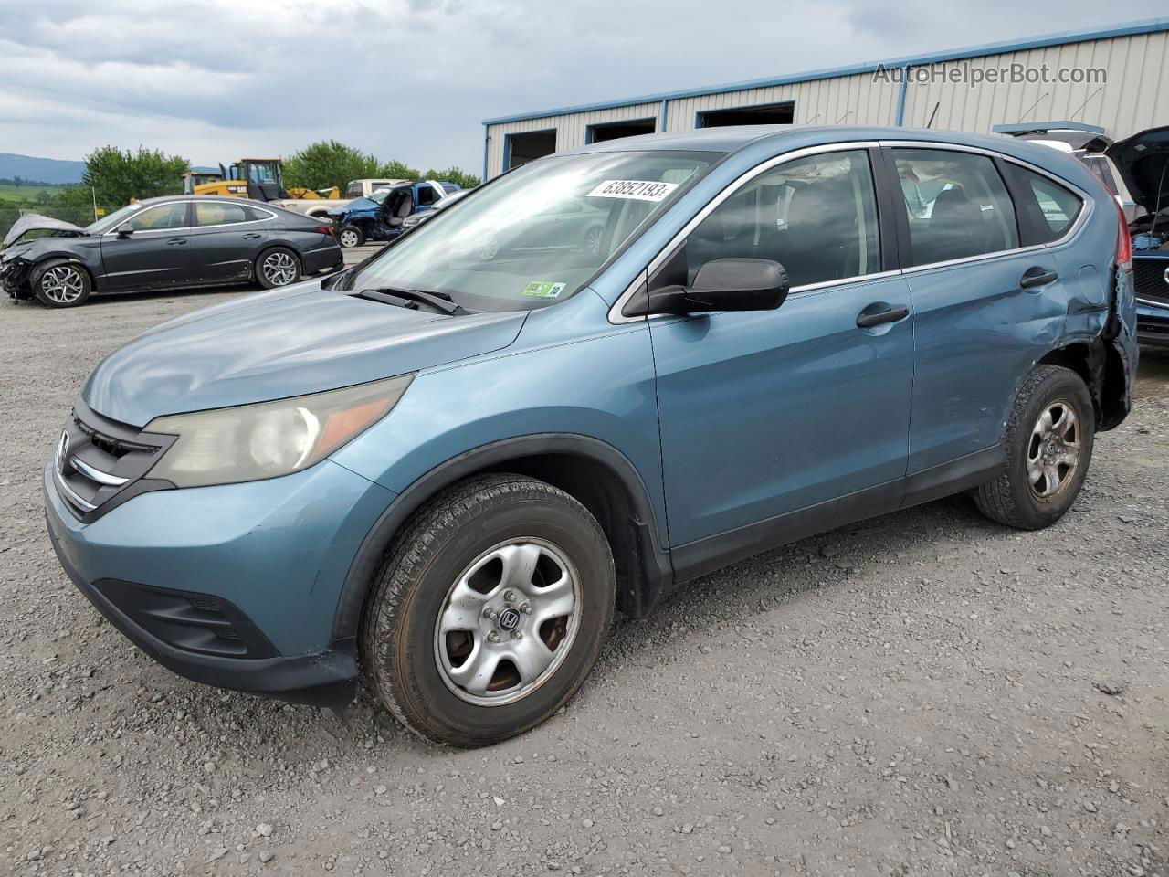 2013 Honda Cr-v Lx Blue vin: 5J6RM3H37DL011989