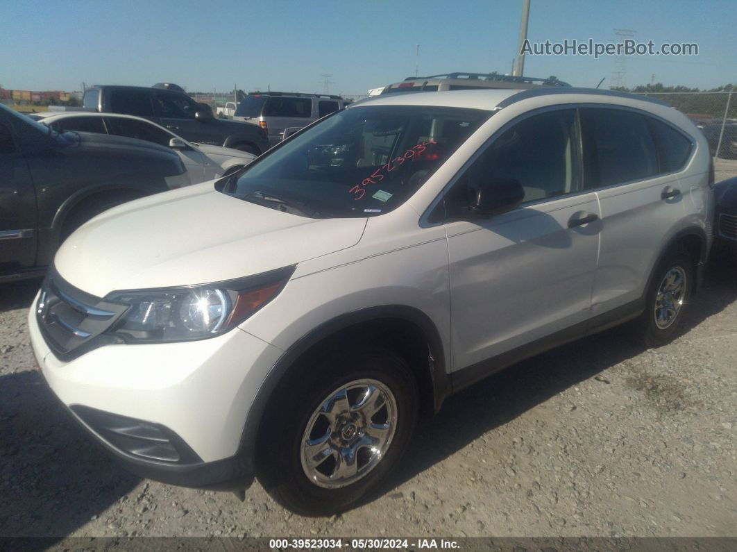 2013 Honda Cr-v Lx White vin: 5J6RM3H37DL013449