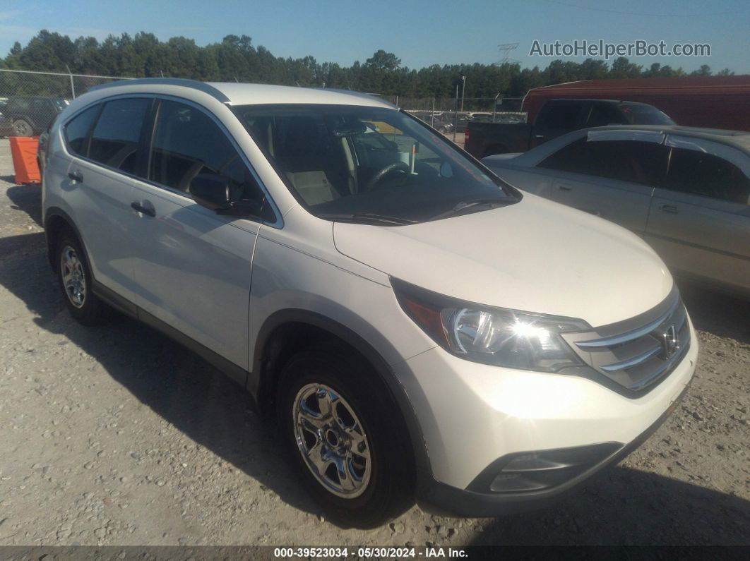 2013 Honda Cr-v Lx White vin: 5J6RM3H37DL013449