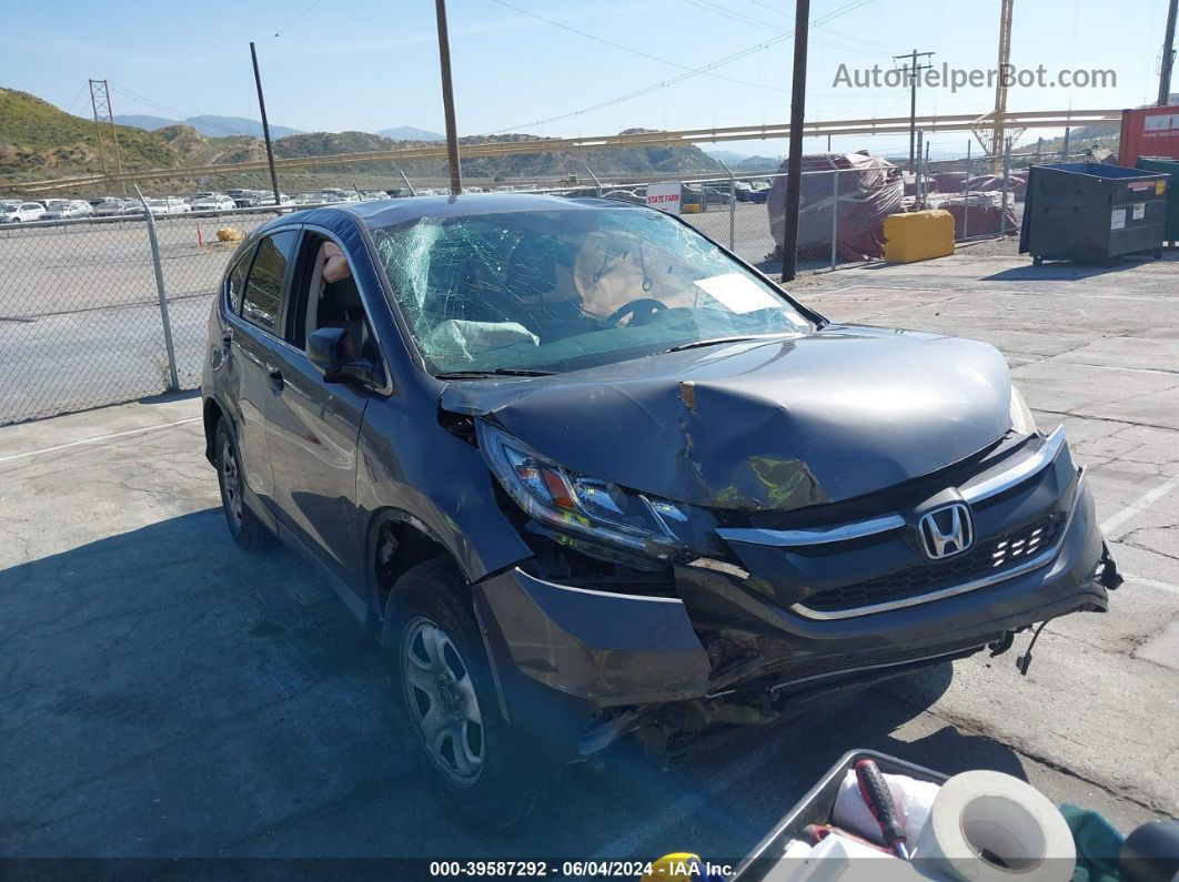 2015 Honda Cr-v Lx Gray vin: 5J6RM3H37FL001000