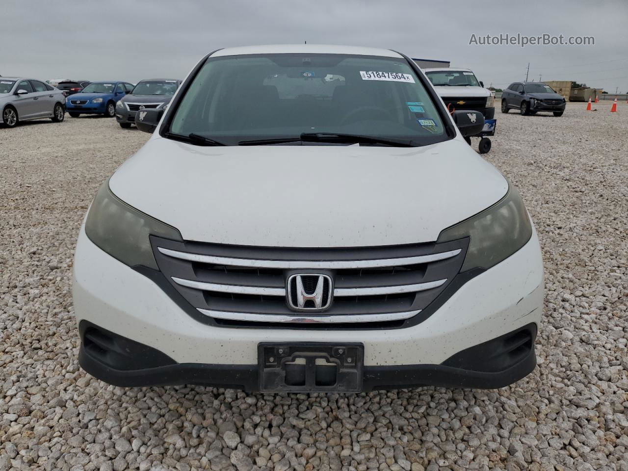 2013 Honda Cr-v Lx White vin: 5J6RM3H38DL041809