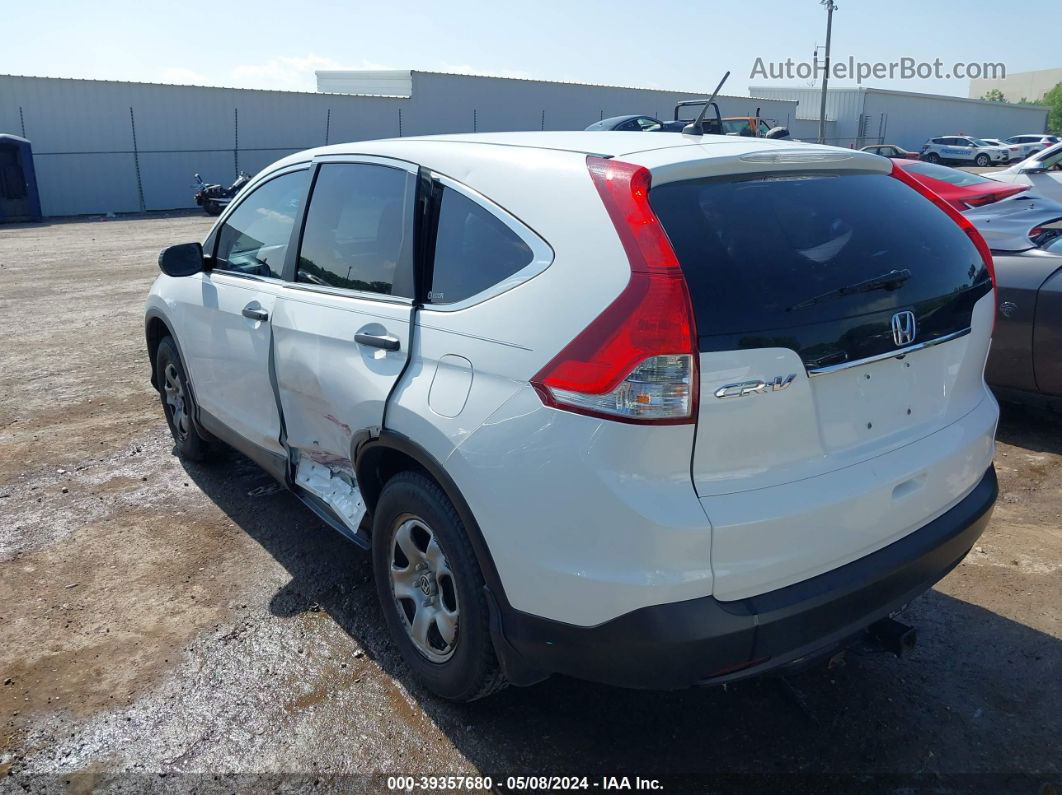 2012 Honda Cr-v Lx White vin: 5J6RM3H39CL023348