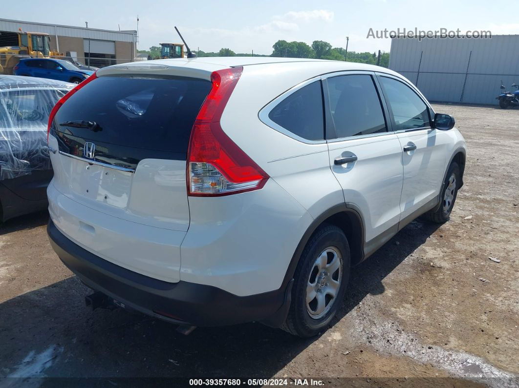 2012 Honda Cr-v Lx White vin: 5J6RM3H39CL023348