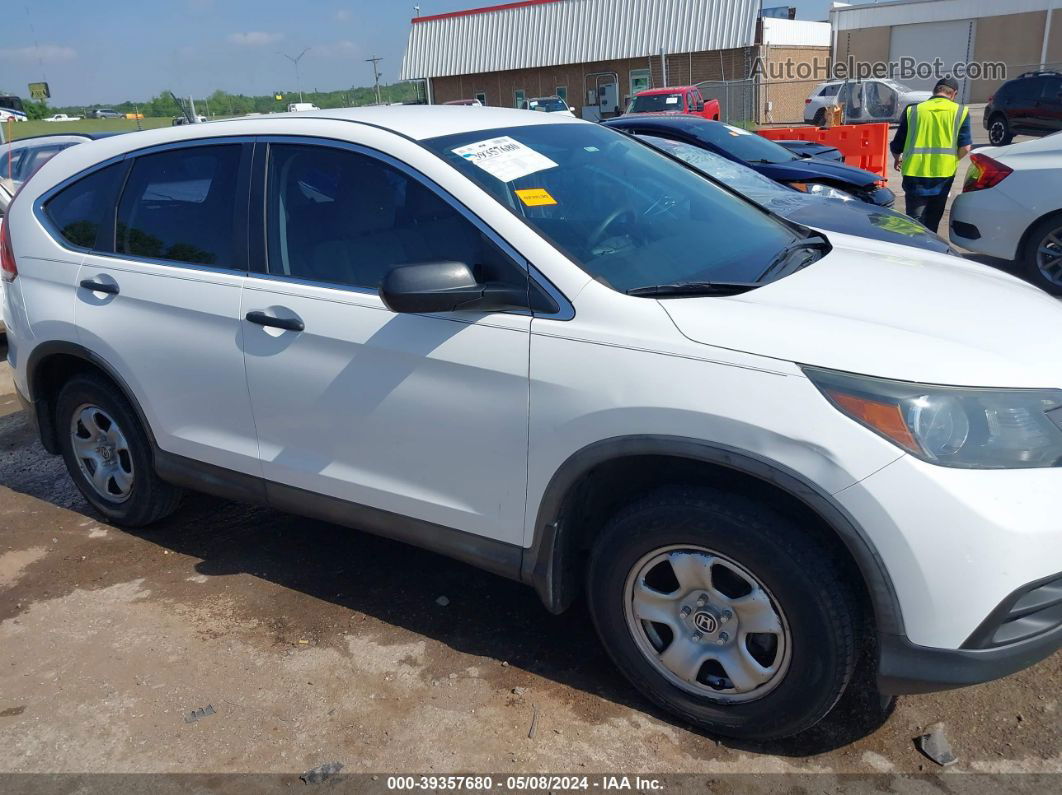 2012 Honda Cr-v Lx White vin: 5J6RM3H39CL023348