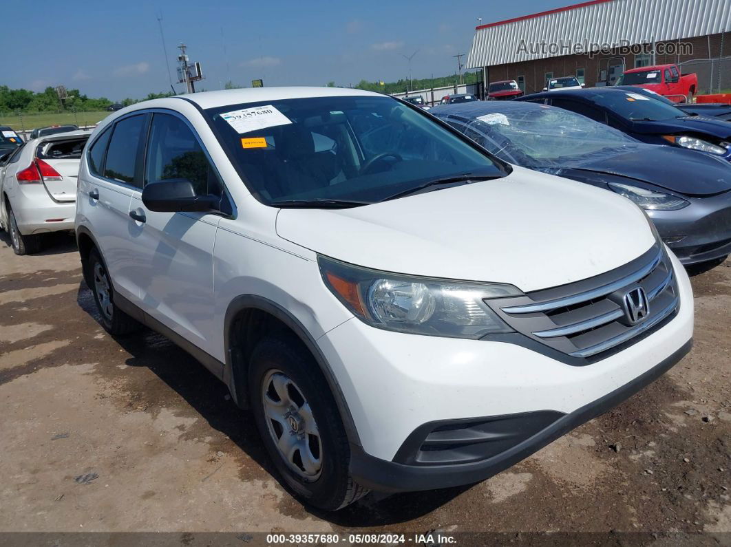 2012 Honda Cr-v Lx White vin: 5J6RM3H39CL023348