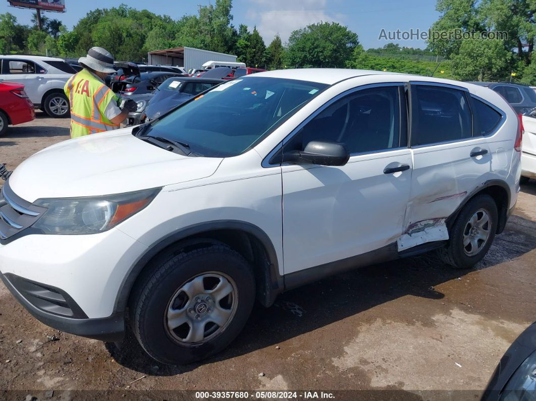 2012 Honda Cr-v Lx White vin: 5J6RM3H39CL023348