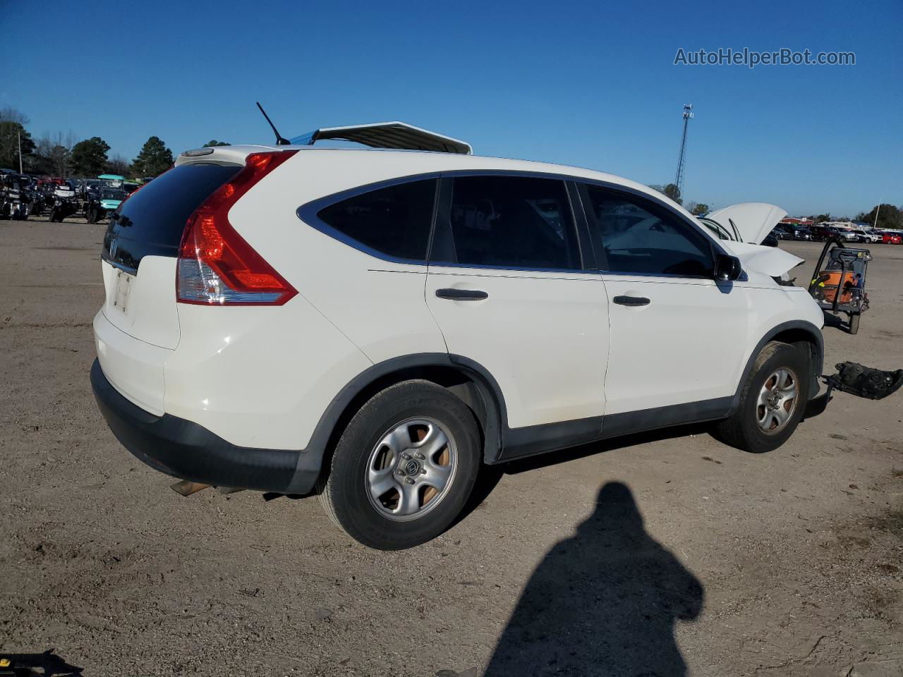 2012 Honda Cr-v Lx White vin: 5J6RM3H39CL024158