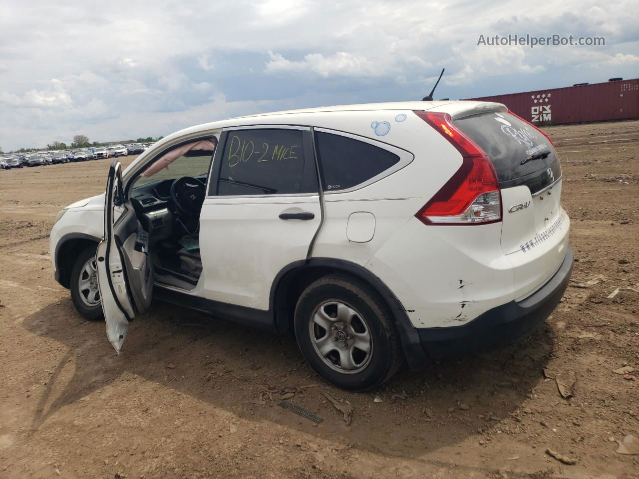 2012 Honda Cr-v Lx White vin: 5J6RM3H3XCL012360