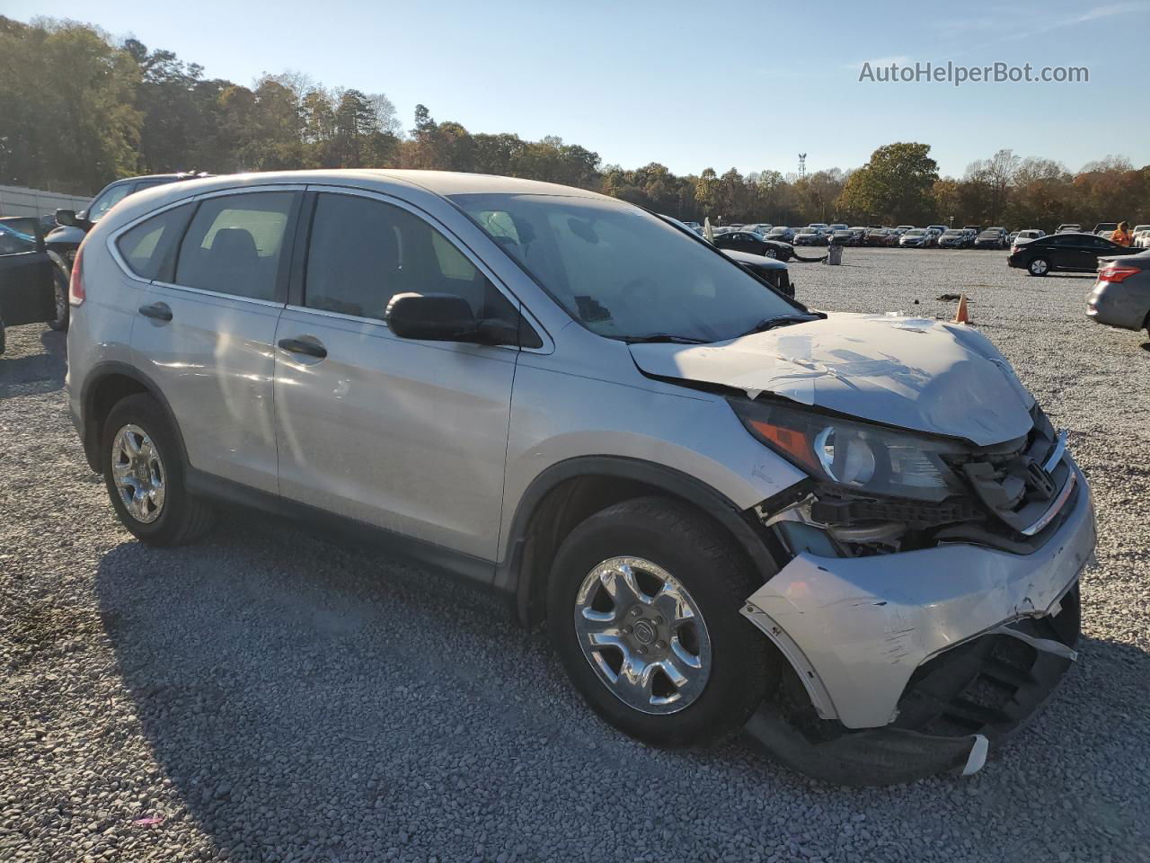 2013 Honda Cr-v Lx Silver vin: 5J6RM3H3XDL034988