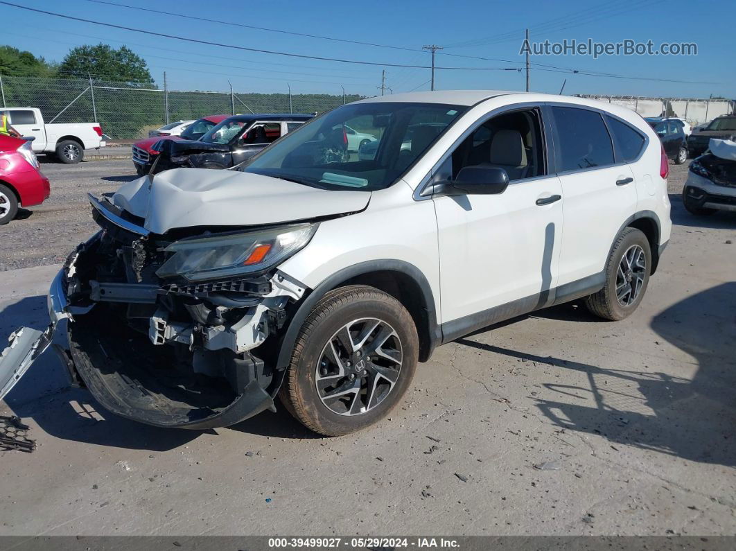 2016 Honda Cr-v Se White vin: 5J6RM3H41GL005554