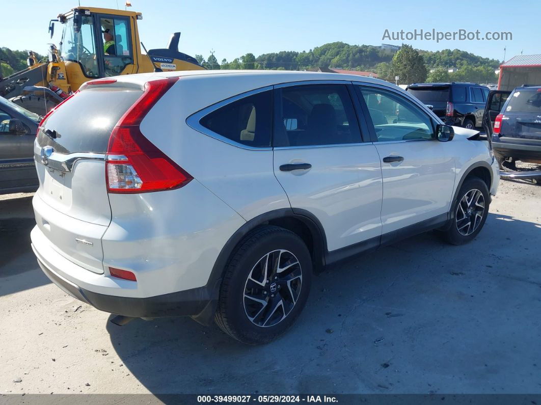 2016 Honda Cr-v Se White vin: 5J6RM3H41GL005554