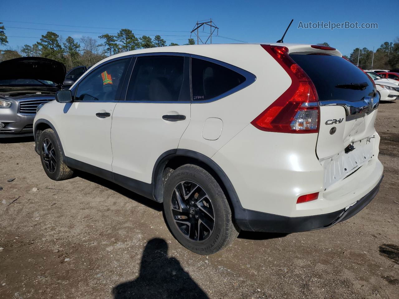 2016 Honda Cr-v Se White vin: 5J6RM3H48GL007639