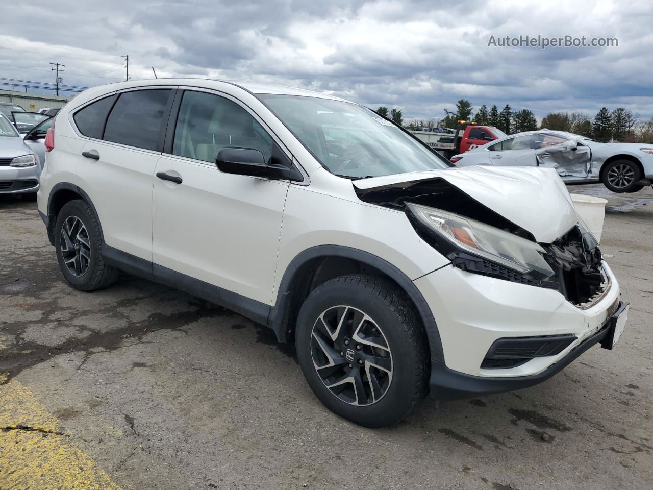 2016 Honda Cr-v Se White vin: 5J6RM3H49GL005043